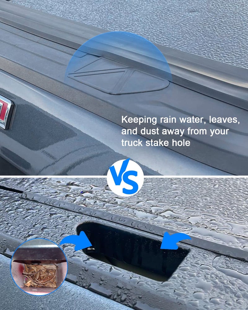 TOPINSTALL 2025 Stylish Bed Rail Stake Pocket Covers Compatible with 2019-2026 Silverado/Sierra 1500 and 2020-2026 Chevy Silverado/GMC Sierra 2500HD 3500HD, Upgraded Truck Hole Caps Plugs-2PCS - Image 4